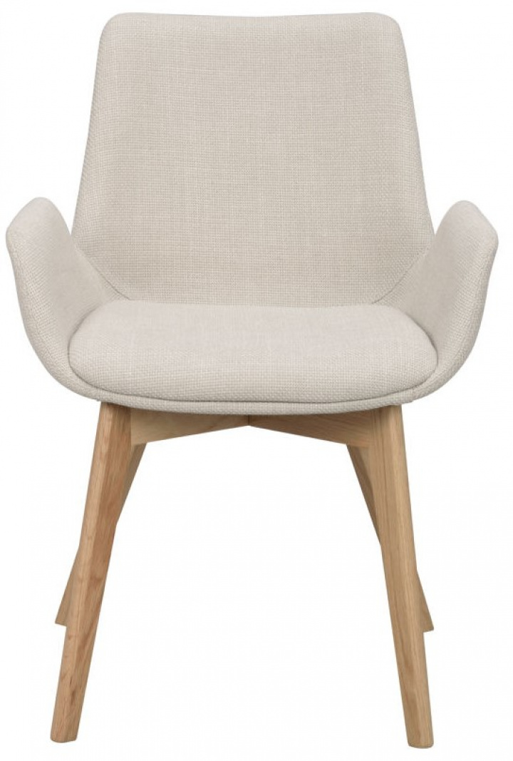 Armlænestol \'Drimsdale\' - Beige/Eg i gruppen Møbler / Sidde møbler / Stole hos Reforma (120804)