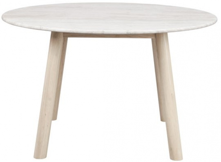 Spisebord \'Taransay\' Rund 125cm - Beige/ Hvidpigmenteret i gruppen Møbler / Bord / Spisebord hos Reforma (120830)