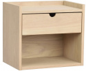 Sengebord/Væghylde \'Hillmond\' - Lys eg
