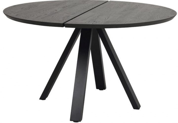 Spisebord \'Carradale\' Rund 130cm - Sort/V-ben i gruppen Møbler / Bord / Runde spiseborde hos Reforma (121217)