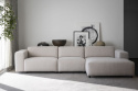 4-personers sofa \'Willard\' chaise longue H - Lys beige