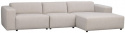 4-personers sofa \'Willard\' chaise longue H - Lys beige