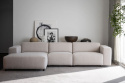4-personers sofa \'Willard\' chaise longue V - Lys beige