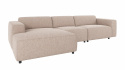 4-personers sofa \'Willard\' chaise longue V - Lys beige