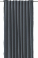 2-pak gardin \'Greenwich\' 140x280 - Mørkegrå