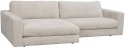 3-personers sofa \'Duncan\' chaise longue V - Lys grå
