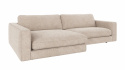 3-personers sofa \'Duncan\' chaise longue V - Lys gr&aring;