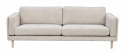 3-personers sofa \'Braden\' - Lys beige/hvidpigmenteret