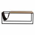 Sofabord inkl. magasinholder \'Ylva\' - Natur/Sort