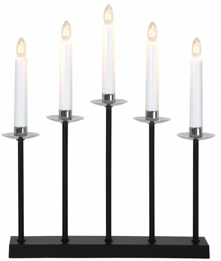 Adventslysestage \'Greta\' - Sort/Sølv i gruppen Belysning / Lamper / Julebelysning hos Reforma (138-27)