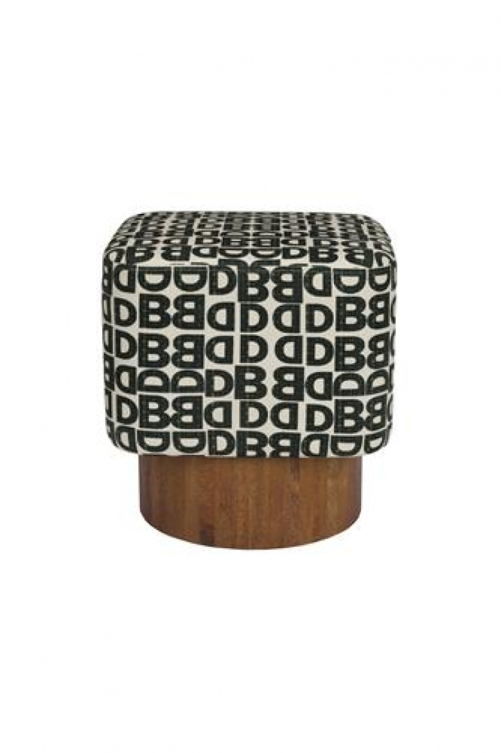 Puf \'Monogram\' - Sort/Hvid i gruppen Møbler / Sidde møbler / Paller hos Reforma (1400060)