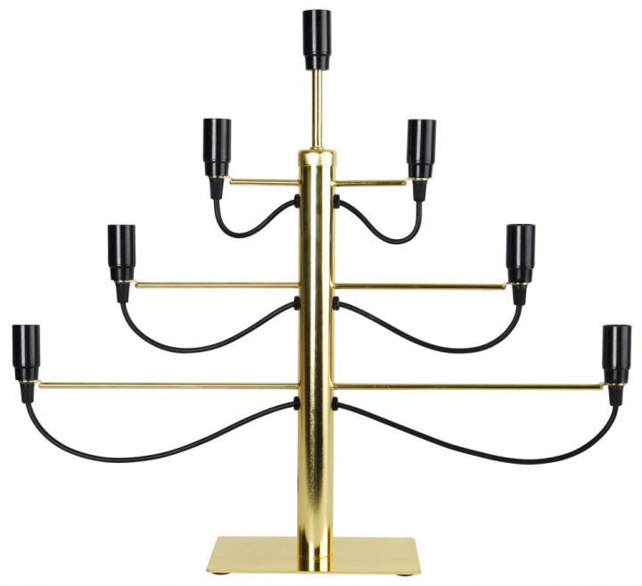 Adventsljusstake \'Milano\' - Sort/Guld i gruppen Belysning / Lamper / Julebelysning hos Reforma (142-10)