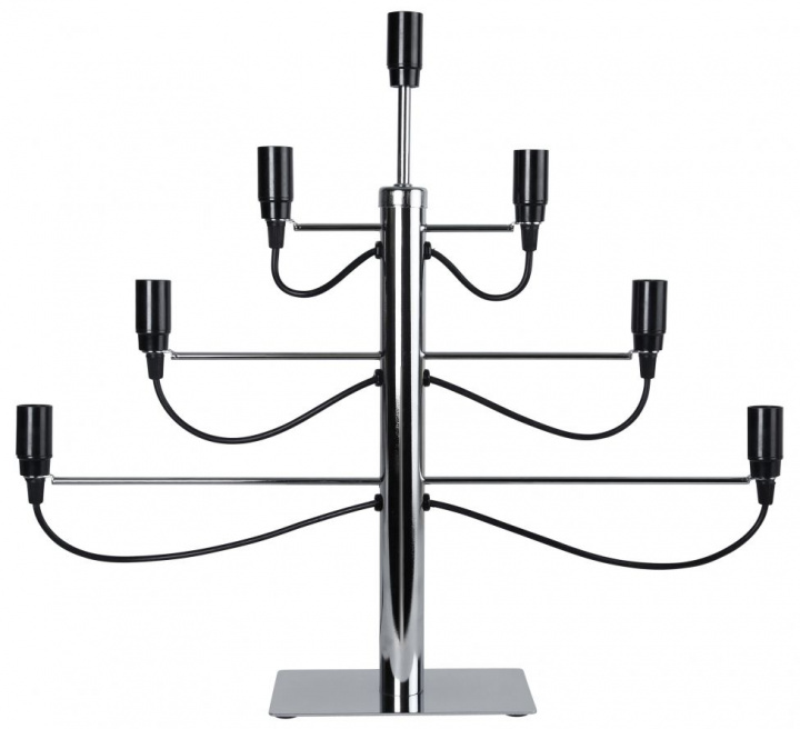 Adventsljusstake \'Milano\' - Sort/Sølv i gruppen Belysning / Lamper / Julebelysning hos Reforma (142-14)