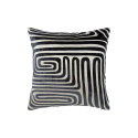 Pudebetræk \'Molly\' 45x45 - Grå/Sort