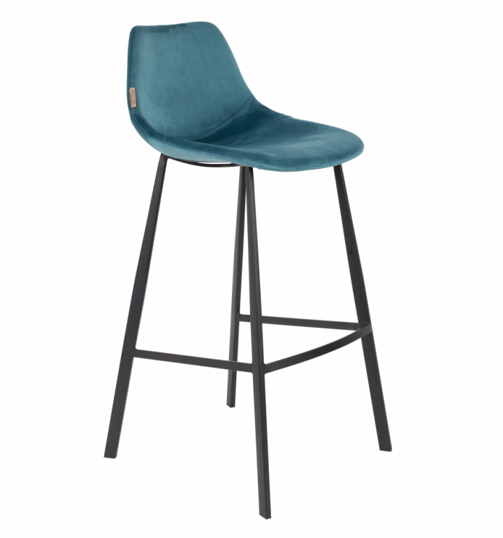 Barstol \'Franky\' L - Petrol/Sammet i gruppen Møbler / Sidde møbler / Barstole hos Reforma (1500071)