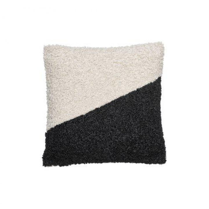 Pudebetræk \'Teddy\' 45x45 - Sort/Hvid i gruppen Indretning / Tekstiler / Pudebetræk hos Reforma (1588-47-009)