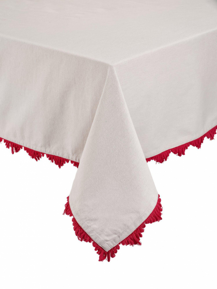 Dug \'Stine\' 145x280 - Rød i gruppen Indretning / Tekstiler / Dug til borde hos Reforma (1599-85-004)