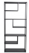 Hylde \'Staal\' 85x188cm - Sort