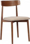 Stol \'Ystad\' - Valnød/beige