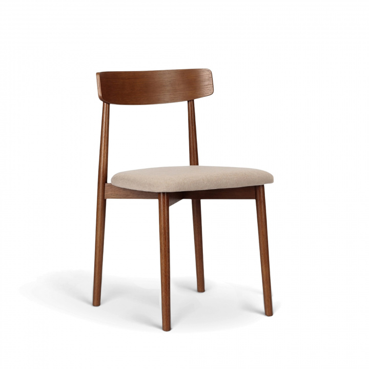 Stol \'Ystad\' - Valnød/beige i gruppen Møbler / Sidde møbler / Stole hos Reforma (19791-walnut)