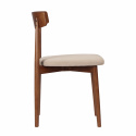 Stol \'Ystad\' - Valnød/beige