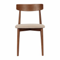 Stol \'Ystad\' - Valnød/beige
