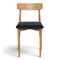 Stol \'Ystad\' - Natur/Sort