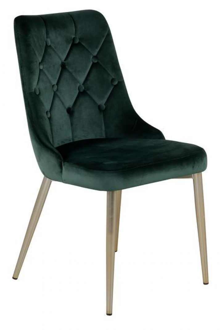 Stol \'Elverum Deluxe\' - Grøn/Messing i gruppen Møbler / Sidde møbler / Stole hos Reforma (19935-764)
