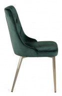 Stol \'Elverum Deluxe\' - Grøn/Messing