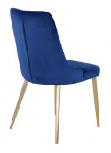 Stol \'Elverum Deluxe\' - Blå/Messing