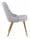 Stol \'Elverum Deluxe\' - Grå/Messing