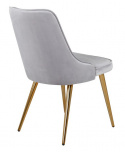 Stol \'Elverum Deluxe\' - Grå/Messing