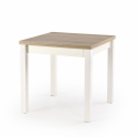 Spisebord \'Evita\' 80-160x80cm - Hvid/Eg