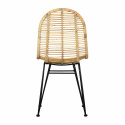 Stol \'Striped rattan\' - Natur/Sort