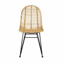 Stol \'Striped rattan\' - Natur/Sort