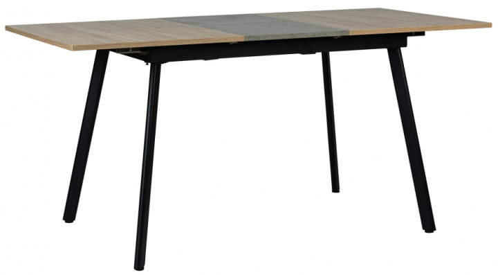 Spisebord \'Albon\' 120-160x80cm - Sort/Eg i gruppen Møbler / Bord / Spisebord hos Reforma (2010001175537)
