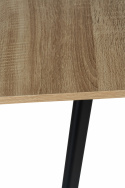 Spisebord \'Albon\' 120-160x80cm - Sort/Eg