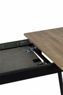 Spisebord \'Albon\' 120-160x80cm - Sort/Eg