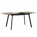 Spisebord \'Albon\' 120-160x80cm - Sort/Eg