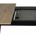 Spisebord \'Albon\' 120-160x80cm - Sort/Eg