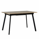 Spisebord \'Albon\' 120-160x80cm - Sort/Eg
