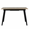 Spisebord \'Albon\' 120-160x80cm - Sort/Eg