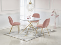 Spisebord \'Rondo\' Rund 110cm - Transparent/Guld