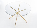 Spisebord \'Rondo\' Rund 110cm - Transparent/Guld