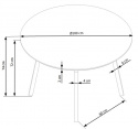 Spisebord \'Barlog\' Rund 100cm - Grå/Sort