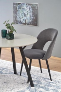 Spisebord \'Barlog\' Rund 100cm - Grå/Sort
