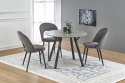 Spisebord \'Barlog\' Rund 100cm - Grå/Sort