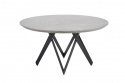 Spisebord \'Cruz\' Rund 140cm - Grå/Sort