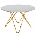 Spisebord \'Bonello\' Rund 120cm - Guld/Grå