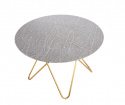 Spisebord \'Bonello\' Rund 120cm - Guld/Grå